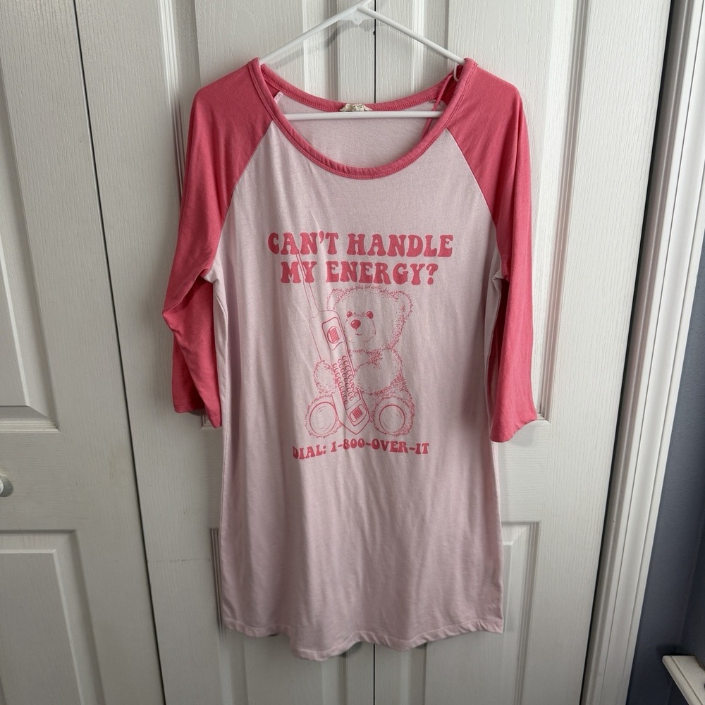 Desiree Can't Handle My Energy? Bear Nightgown Mumu Women's Size Large Comfy